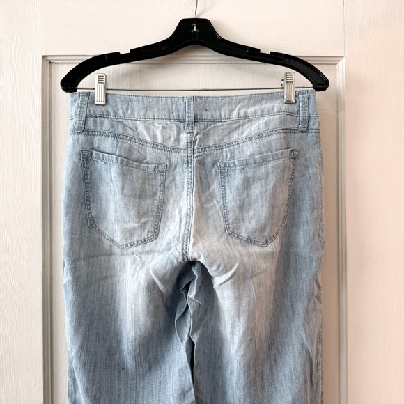 Anthropologie | Level 99 Light Wash Newport Wide-Leg Pants 28 - Picture 4 of 7